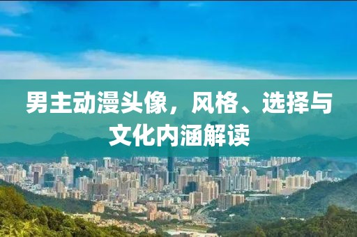 男主动漫头像，风格、选择与文化内涵解读