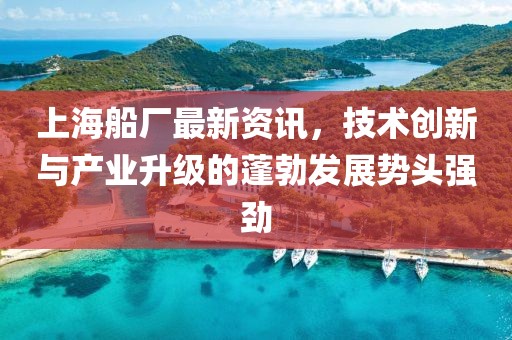 上海船厂最新资讯，技术创新与产业升级的蓬勃发展势头强劲