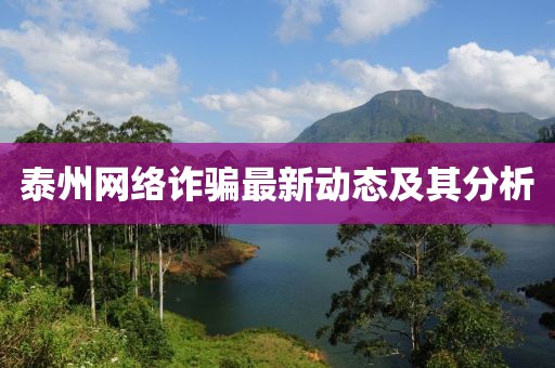 泰州网络诈骗最新动态及其分析