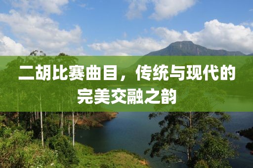 二胡比赛曲目，传统与现代的完美交融之韵