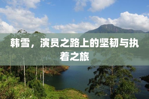 韩雪，演员之路上的坚韧与执着之旅