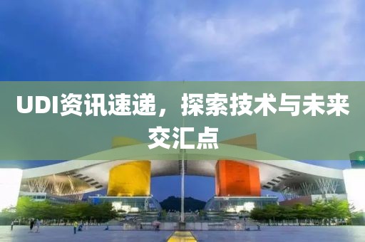 UDI资讯速递，探索技术与未来交汇点