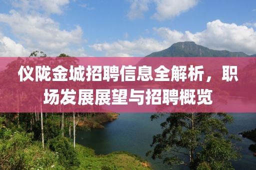 仪陇金城招聘信息全解析，职场发展展望与招聘概览