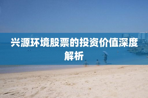 兴源环境股票的投资价值深度解析