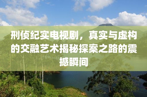 刑侦纪实电视剧，真实与虚构的交融艺术揭秘探案之路的震撼瞬间