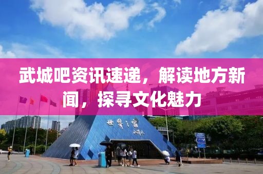 武城吧资讯速递，解读地方新闻，探寻文化魅力