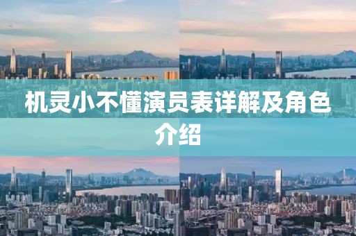 机灵小不懂演员表详解及角色介绍