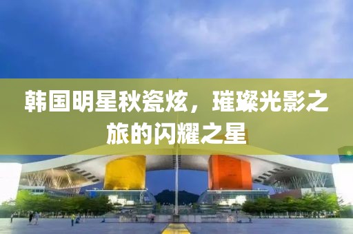韩国明星秋瓷炫，璀璨光影之旅的闪耀之星