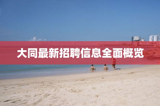 大同最新招聘信息全面概览