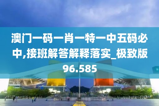 澳门一码一肖一特一中五码必中,接班解答解释落实_极致版96.585
