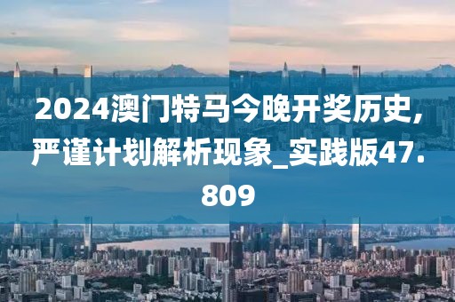 2024澳门特马今晚开奖历史,严谨计划解析现象_实践版47.809