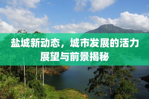 盐城新动态，城市发展的活力展望与前景揭秘