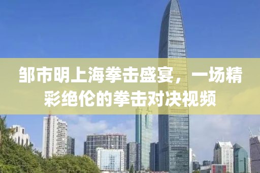邹市明上海拳击盛宴，一场精彩绝伦的拳击对决视频