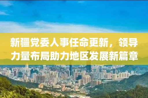 新疆党委人事任命更新，领导力量布局助力地区发展新篇章