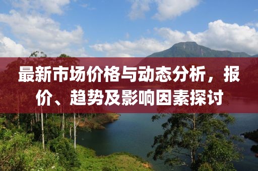 最新市场价格与动态分析，报价、趋势及影响因素探讨