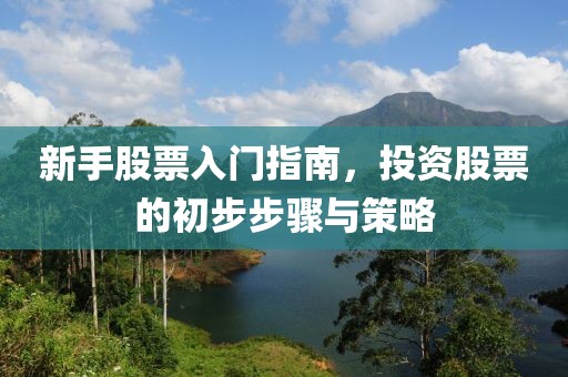 新手股票入门指南，投资股票的初步步骤与策略