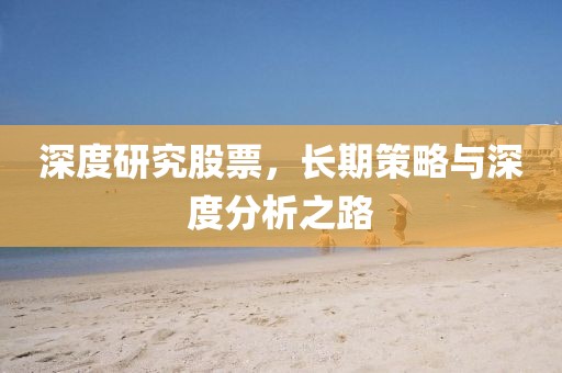 深度研究股票，长期策略与深度分析之路