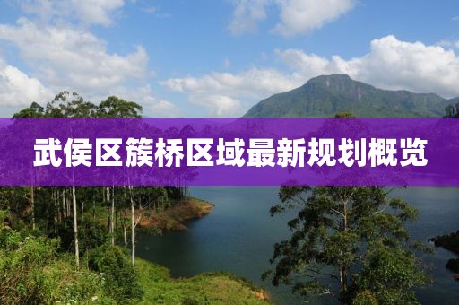 武侯区簇桥区域最新规划概览