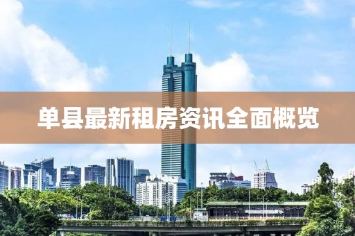 单县最新租房资讯全面概览