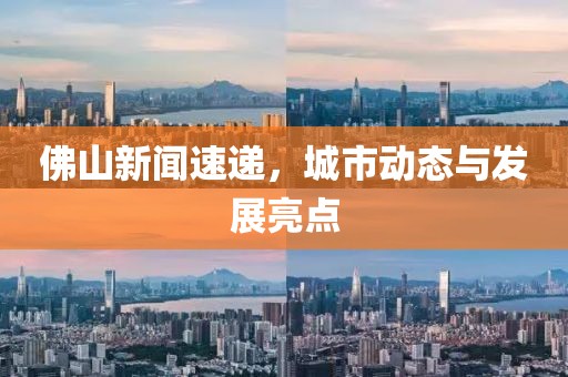 佛山新闻速递，城市动态与发展亮点