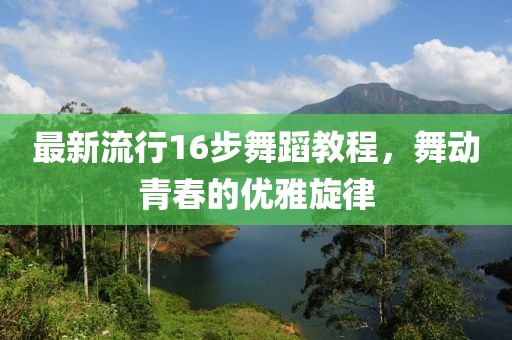 最新流行16步舞蹈教程，舞动青春的优雅旋律