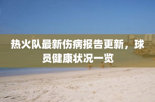 热火队最新伤病报告更新，球员健康状况一览