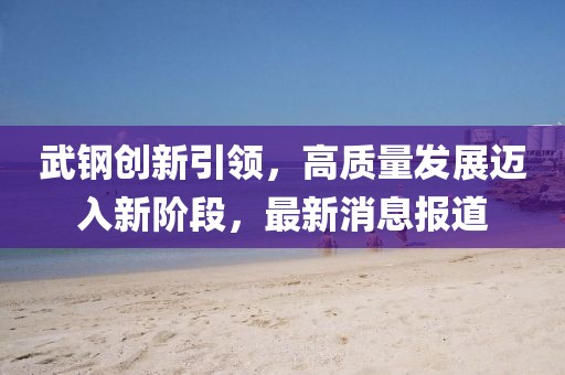 武钢创新引领，高质量发展迈入新阶段，最新消息报道