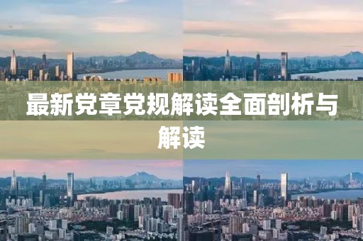 最新党章党规解读全面剖析与解读