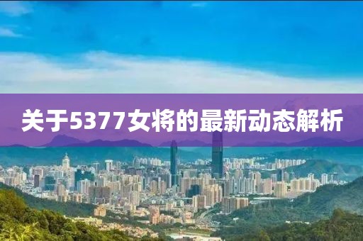 关于5377女将的最新动态解析
