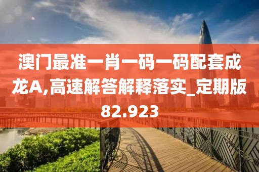 澳门最准一肖一码一码配套成龙A,高速解答解释落实_定期版82.923