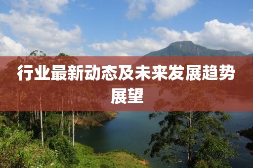 行业最新动态及未来发展趋势展望