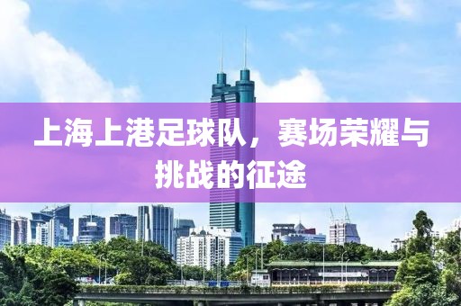 上海上港足球队，赛场荣耀与挑战的征途