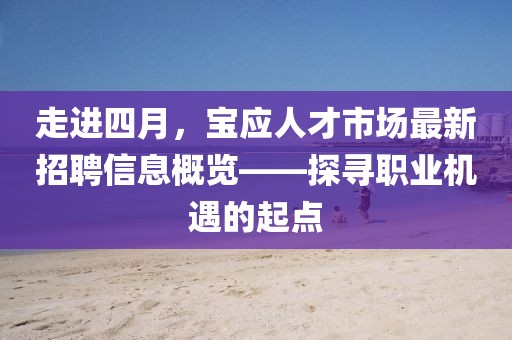 走进四月，宝应人才市场最新招聘信息概览——探寻职业机遇的起点