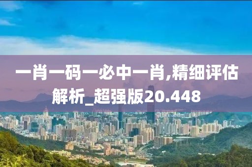 一肖一码一必中一肖,精细评估解析_超强版20.448