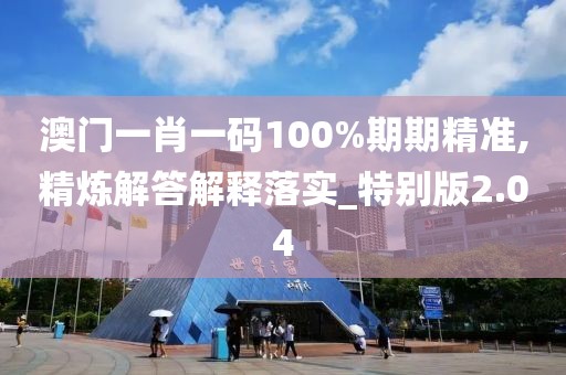澳门一肖一码100%期期精准,精炼解答解释落实_特别版2.04