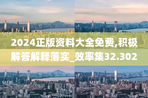 2024正版资料大全免费,积极解答解释落实_效率集32.302