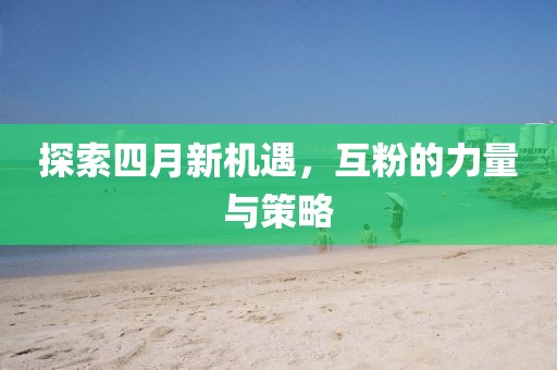 探索四月新机遇，互粉的力量与策略