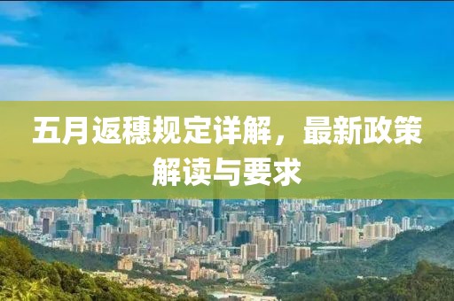 五月返穗规定详解，最新政策解读与要求