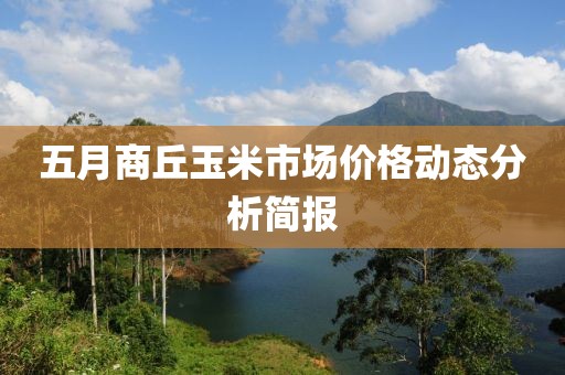五月商丘玉米市场价格动态分析简报