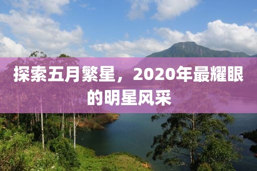 探索五月繁星，2020年最耀眼的明星风采