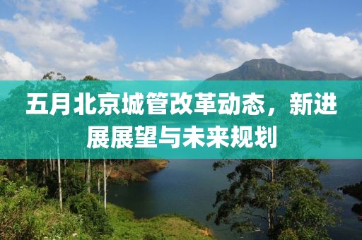 五月北京城管改革动态，新进展展望与未来规划