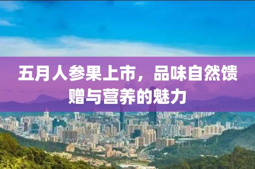 五月人参果上市，品味自然馈赠与营养的魅力