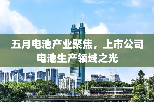 五月电池产业聚焦，上市公司电池生产领域之光