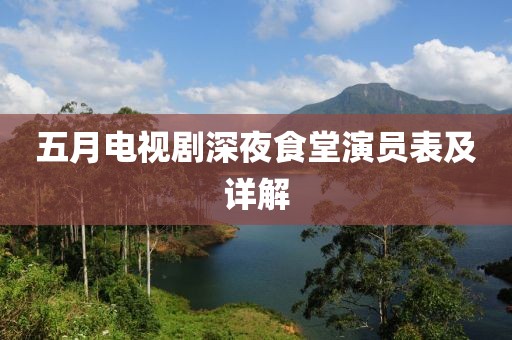 五月电视剧深夜食堂演员表及详解
