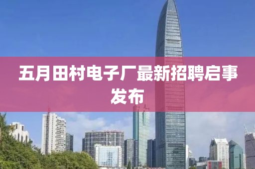 五月田村电子厂最新招聘启事发布