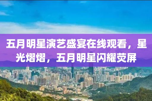 五月明星演艺盛宴在线观看，星光熠熠，五月明星闪耀荧屏