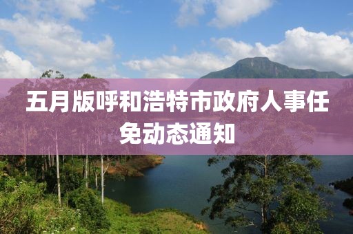 五月版呼和浩特市政府人事任免动态通知
