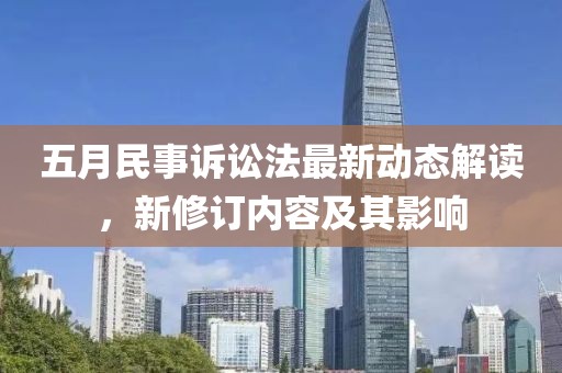 五月民事诉讼法最新动态解读，新修订内容及其影响