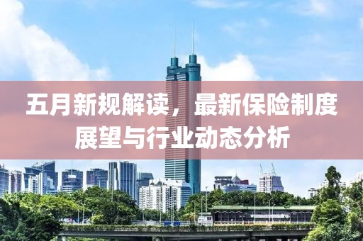 五月新规解读，最新保险制度展望与行业动态分析