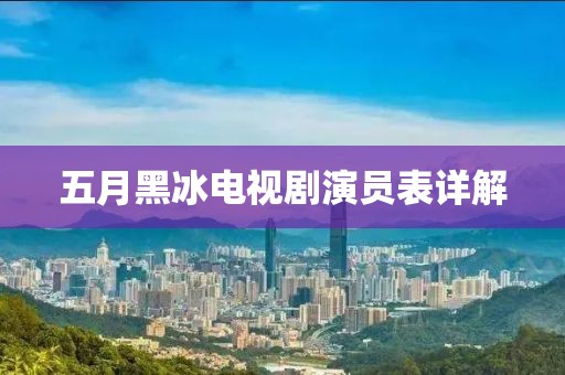 五月黑冰电视剧演员表详解